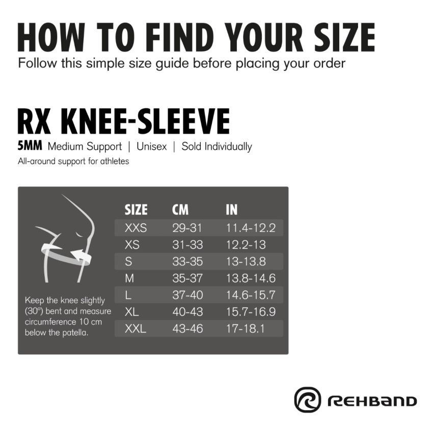 Rehband RX Knee Sleeve 5mm black